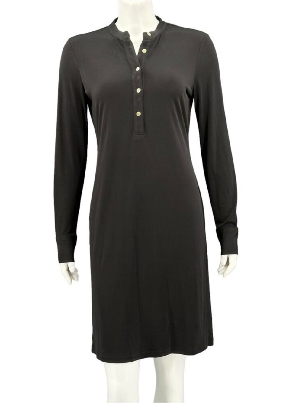 Calvin Klein Dress Women 4
Black Long Sleeve Pullover Slinky Knit V-Neck Stretch